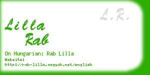 lilla rab business card